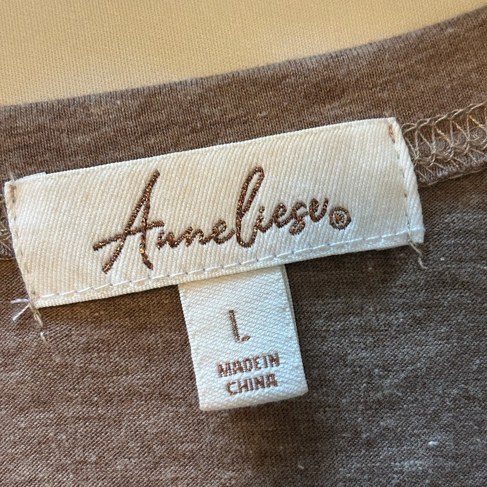 Auniege “Howdy” lightweight long sleeved tshirt, L, brown - Picture 3 of 6